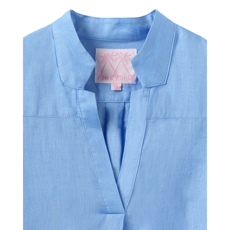 Thumbnail of Linen Kim Shirt Plain French Blue image