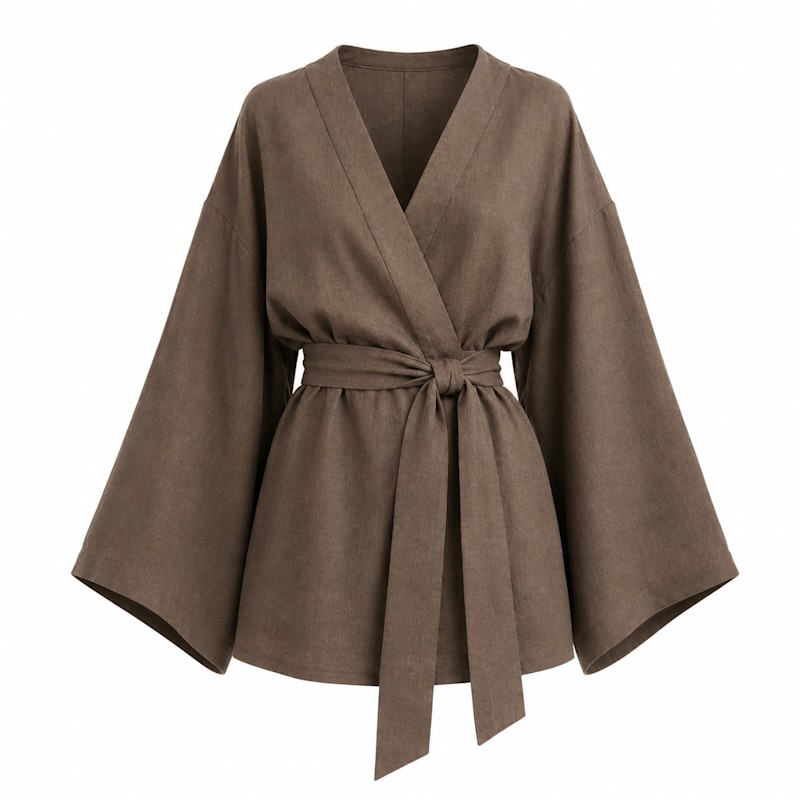 brown kimono dress Women's Linen Mini - | One Size Cake Topper:One +$20 This is not your xmas Everly Chiffon Bridesmaid Dress