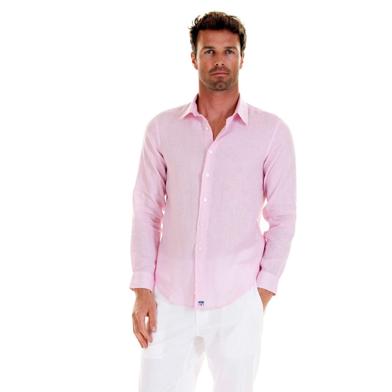 Thumbnail of Linen Shirt Plain Pale Pink image