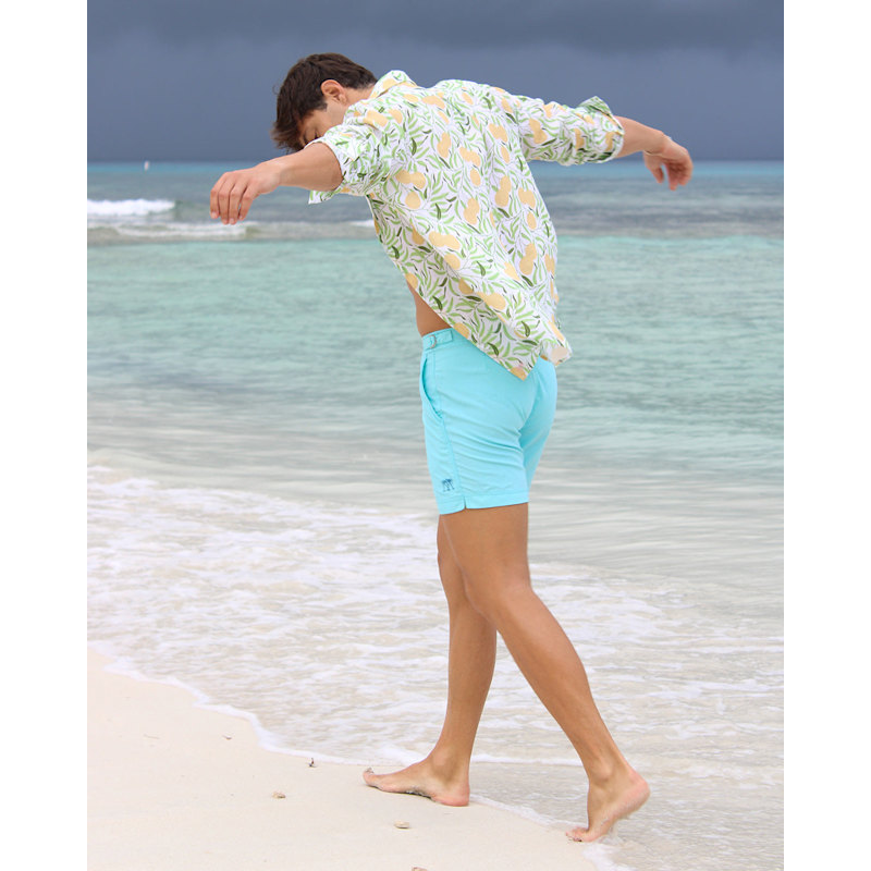 Thumbnail of Linen Shirt Mango Yellow And Green image