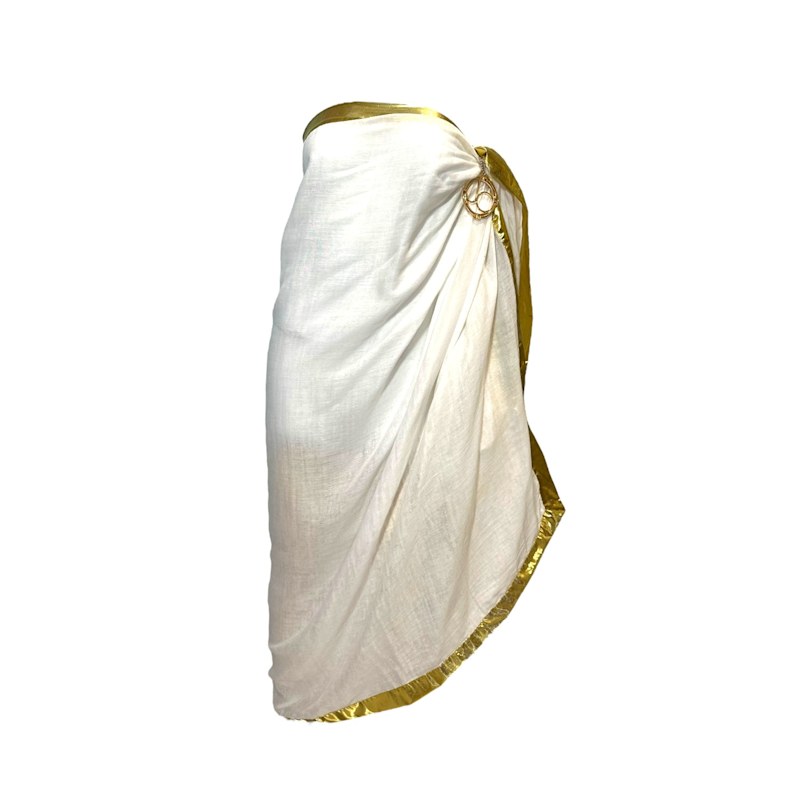 Thumbnail of Julia Clancey Linen Pendant Sarong - White image