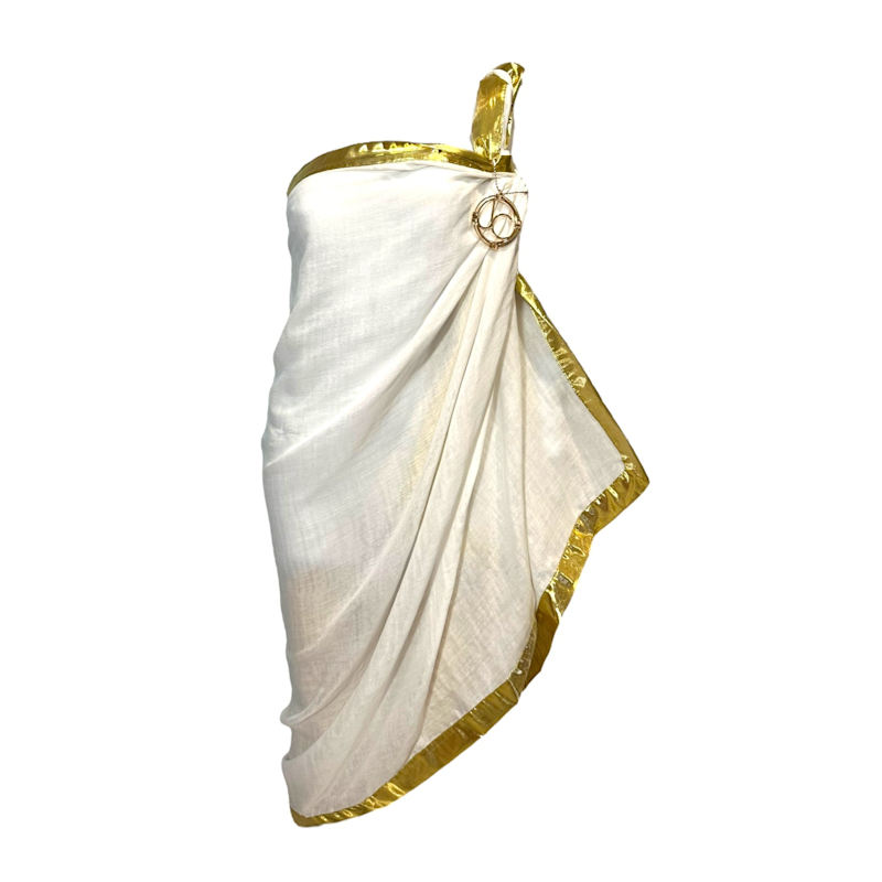 Thumbnail of Julia Clancey Linen Pendant Sarong - White image