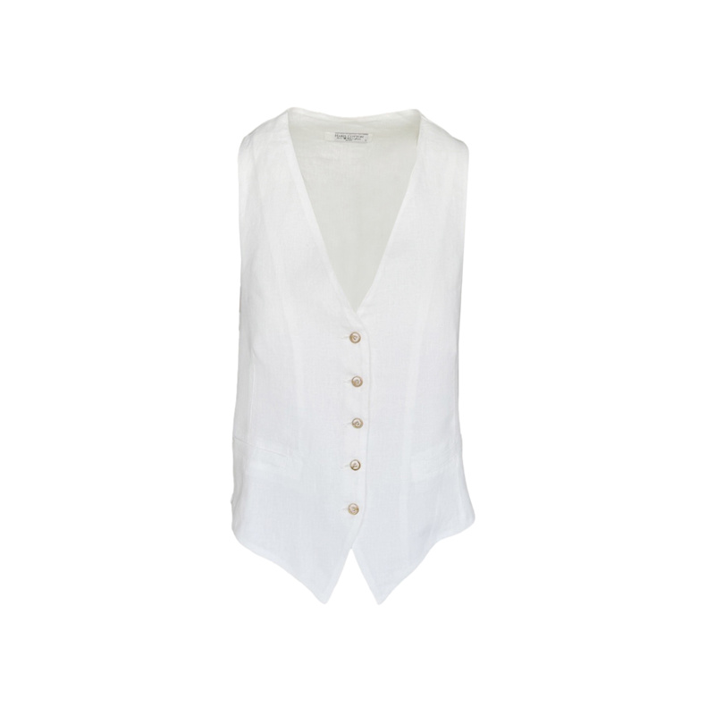 Thumbnail of Linen Women's Vest White image