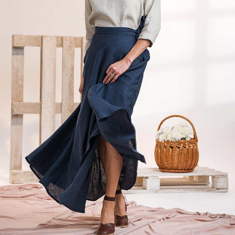 ◆BADBLOOD◆ Billy Wrap Skirt Navy w-skt24-025 Badblood Billy Balloon Mini Skirt - Navy – BBGSHOPHK
