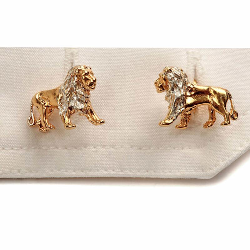 Thumbnail of Lion Cufflinks Eighteen Carat Gold On Silver image