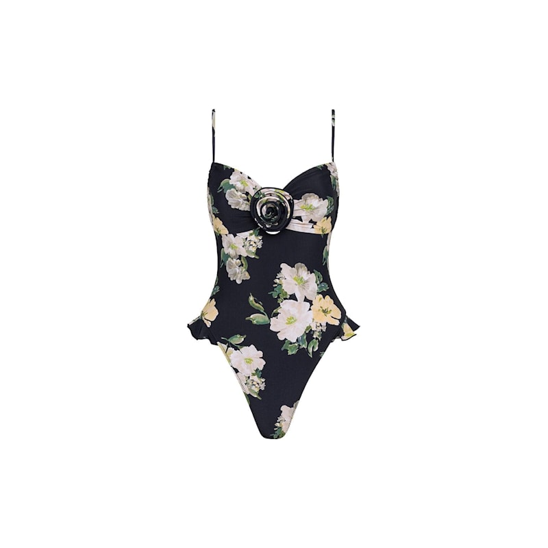 Liz Floral Devin Rosa Ruffle One-Piece | Montce Swim | Wolf & Badger