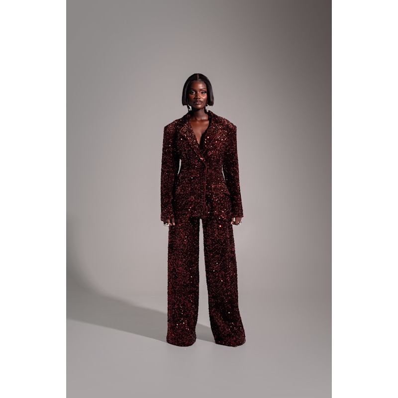 Thumbnail of Liza Sequin Blazer In Bronzite image