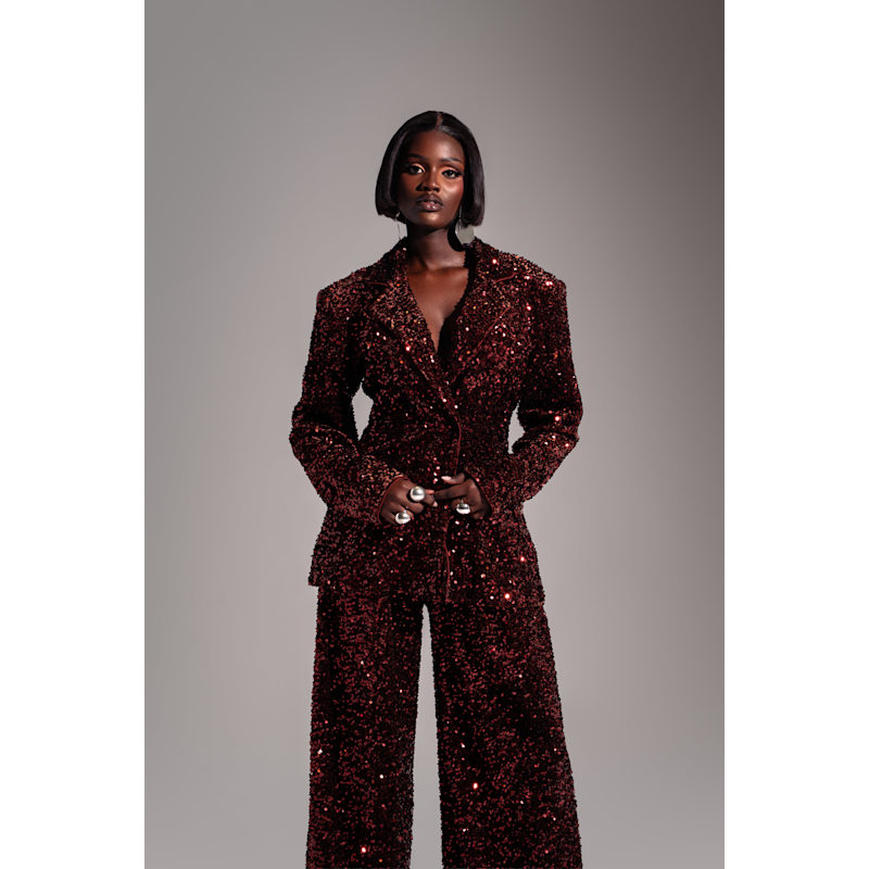 Thumbnail of Liza Sequin Blazer In Bronzite image