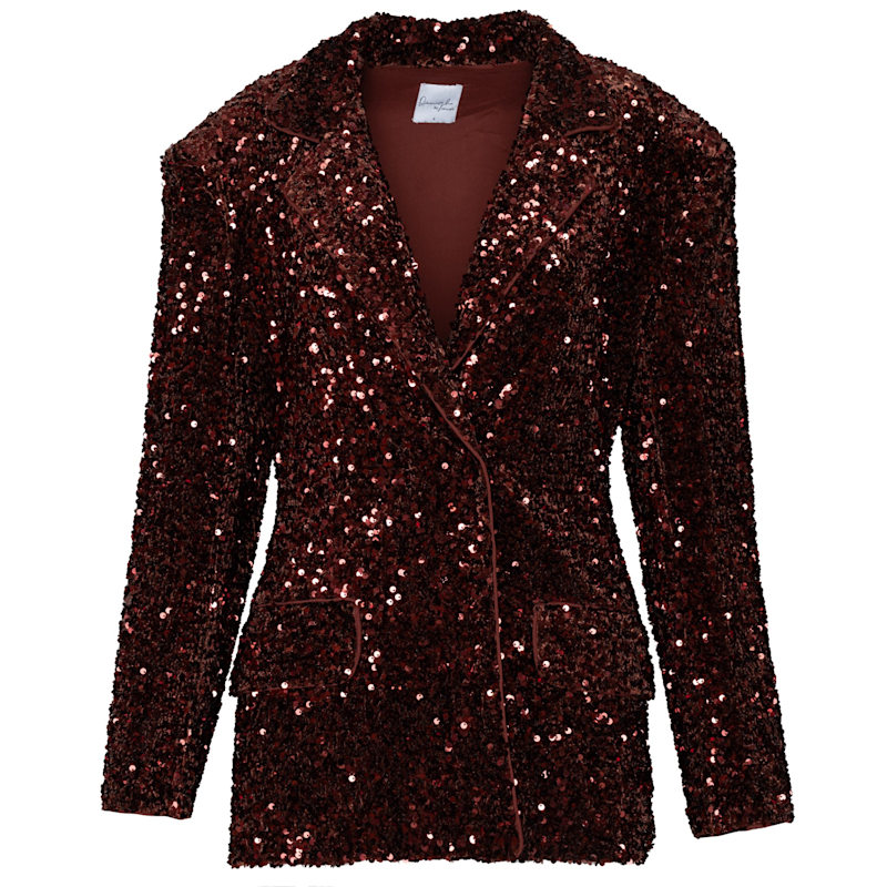 Thumbnail of Liza Sequin Blazer In Bronzite image