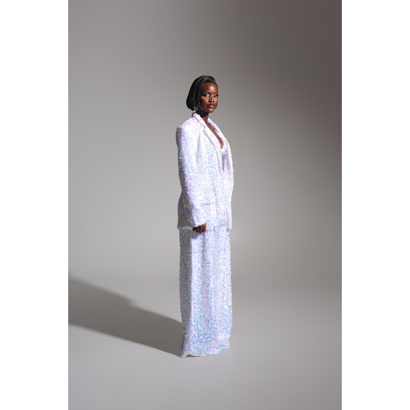 Thumbnail of Liza Sequin Blazer In Pearl image