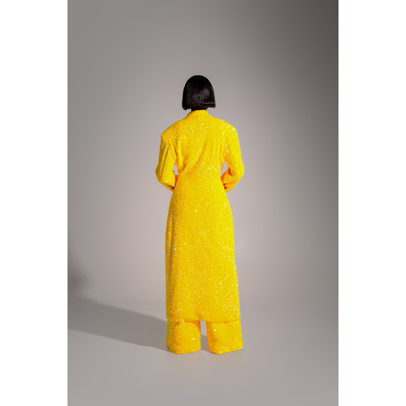 Thumbnail of Liza Sequin Long Jacket In Amber image