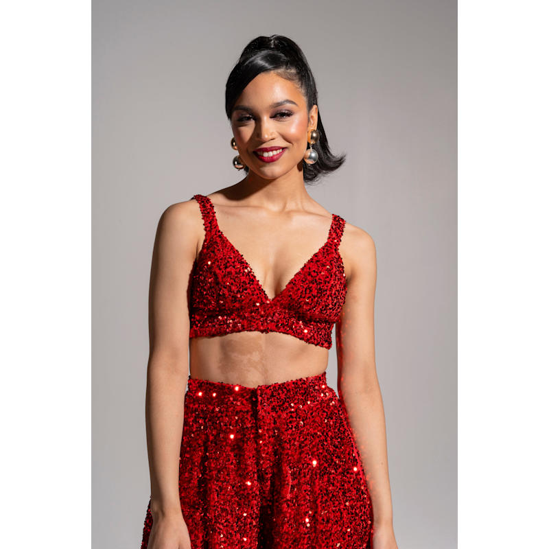 Thumbnail of Liza Bra Top In Ruby image