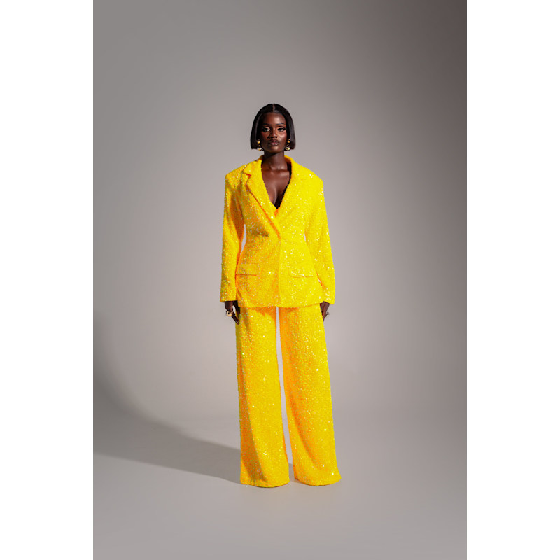 Thumbnail of Liza Sequin Blazer In Amber image
