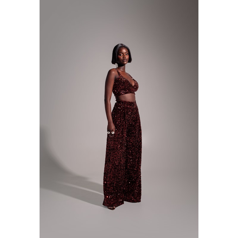 Thumbnail of Liza Sequin Bra Top In Bronzite image