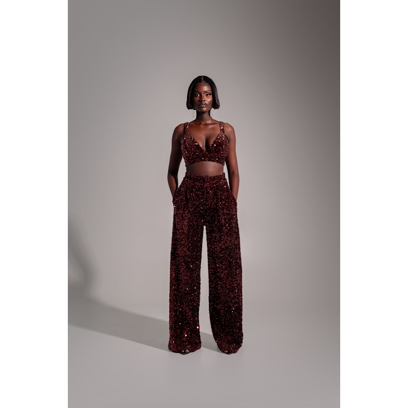 Thumbnail of Liza Sequin Bra Top In Bronzite image