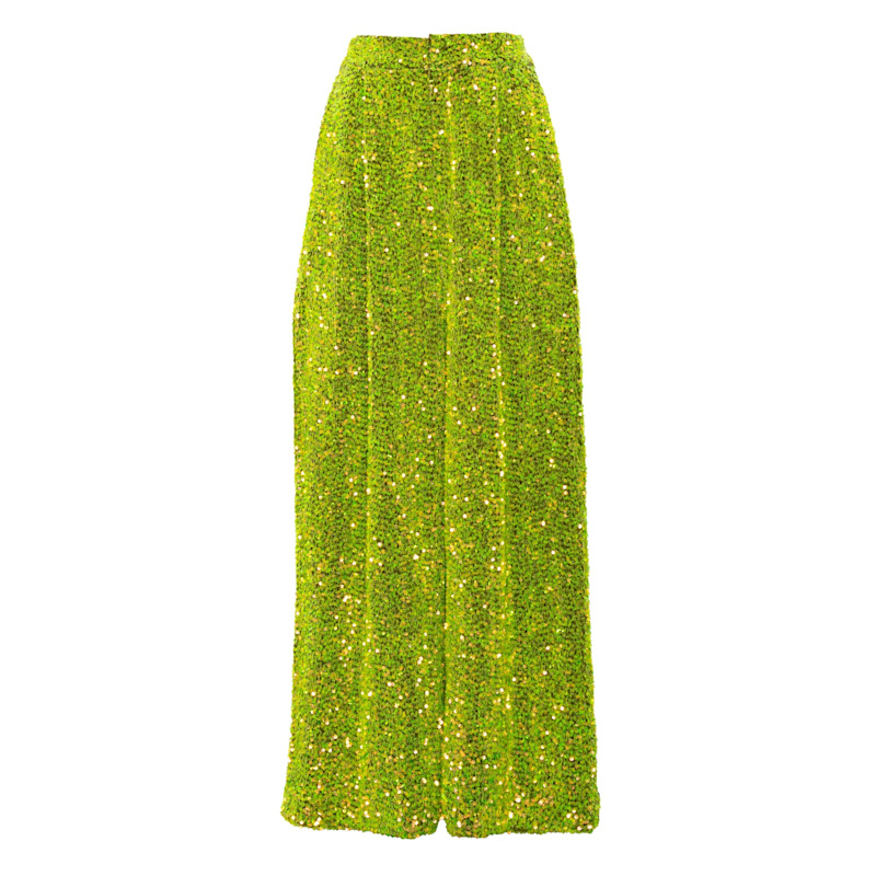 Thumbnail of Liza Sequin Pants In Olivine image