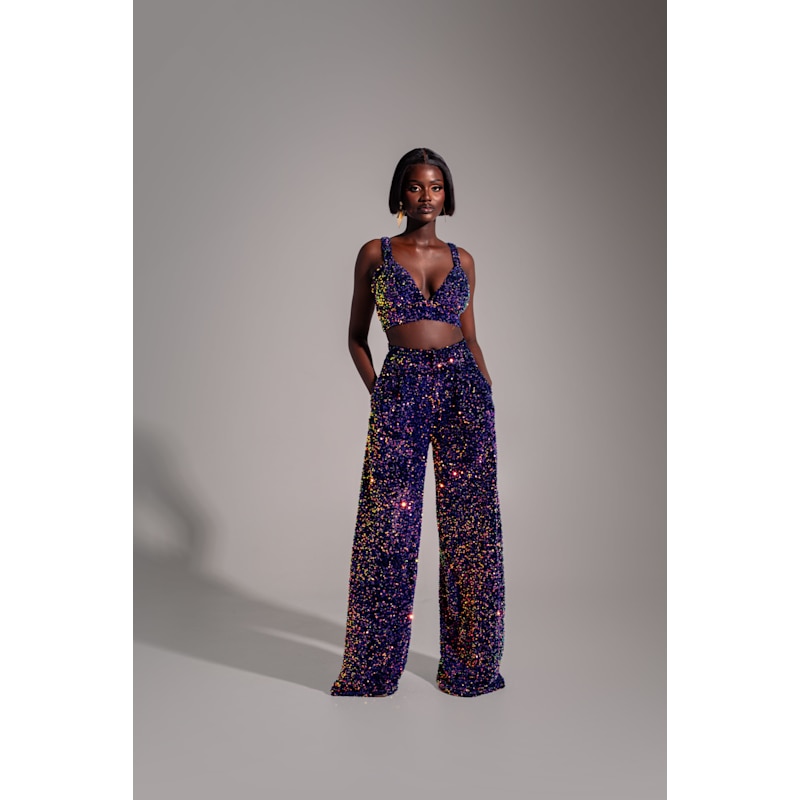 Thumbnail of Liza Sequin Bra Top In Tanzanite image