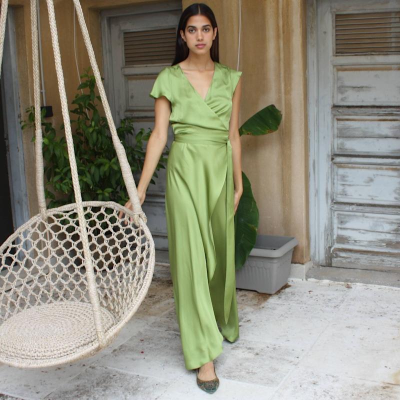 Thumbnail of Doris Wrapdress In Olive image
