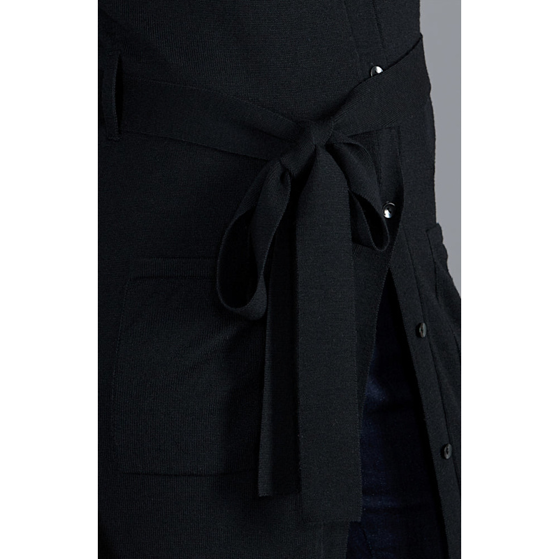 Thumbnail of Womens Pure Extrafine Merino Long Cardigan Dress - Black image
