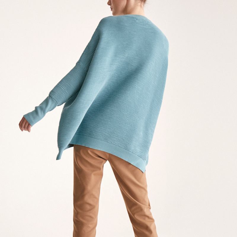Thumbnail of Paisie Ribbed Jumper In Teal image