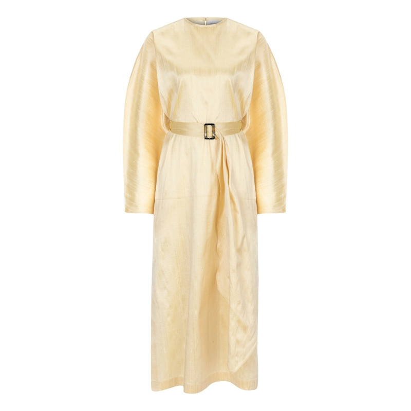pure silk kaftan dress Pure Silk Kaftan Dress In Sky Blue
