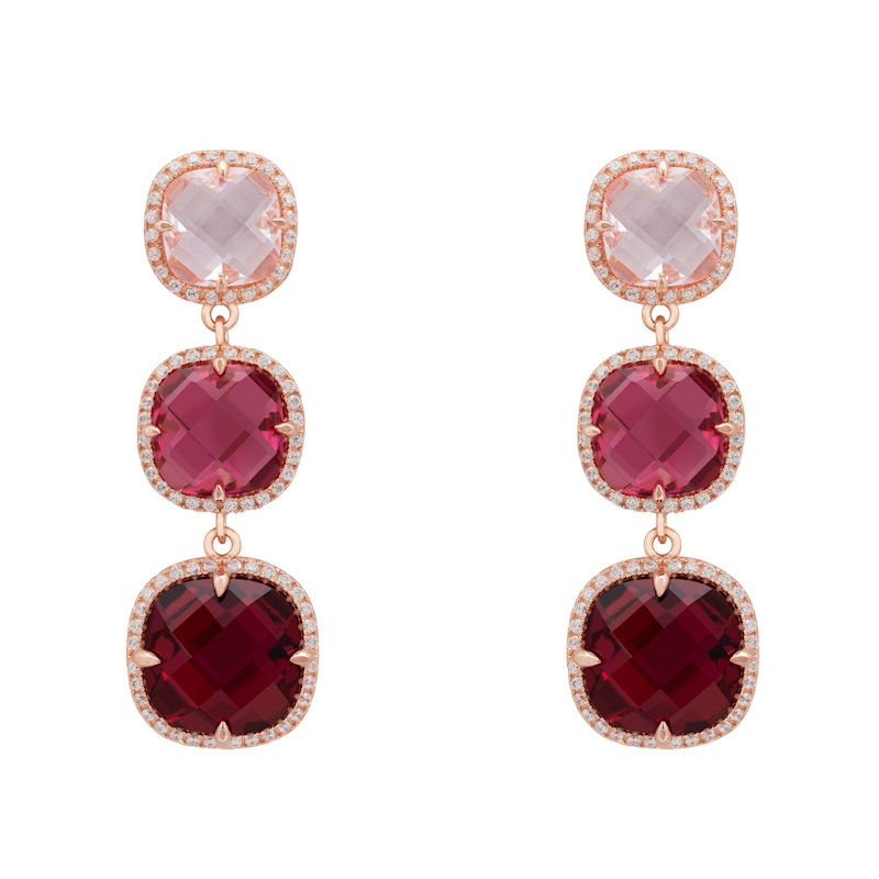 Thumbnail of Knightsbridge Earrings Rosegold Pinks image