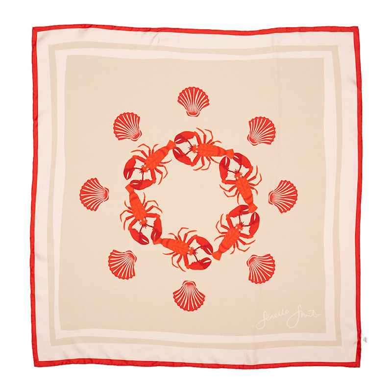 Thumbnail of Lobster & Shell Silk Scarf image