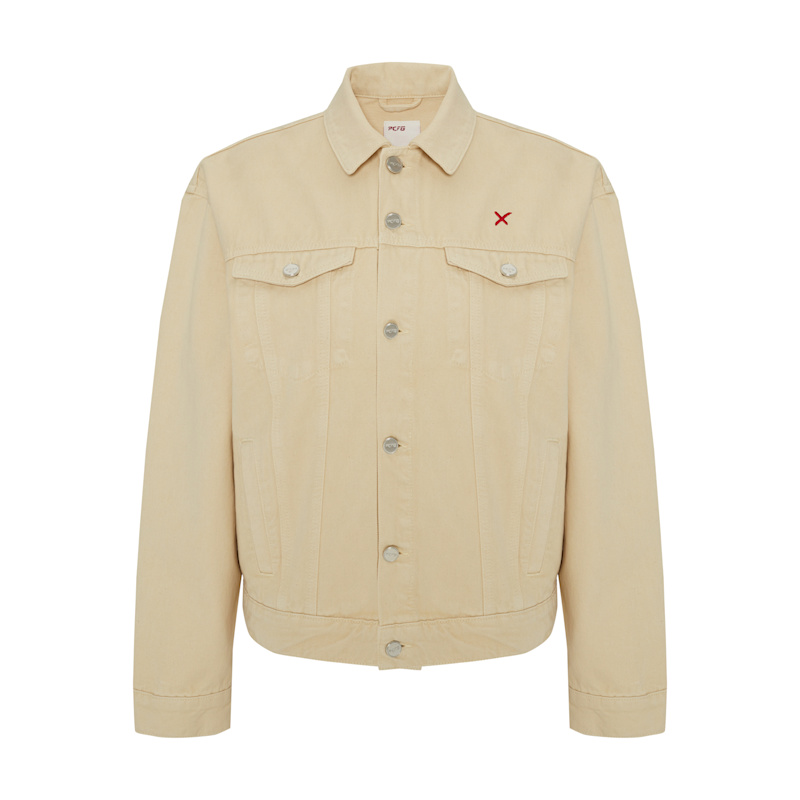 Thumbnail of Logo Denim Jacket - Chino Neutral image