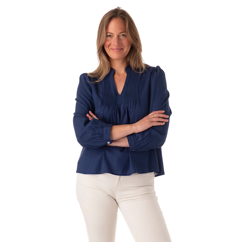 Thumbnail of Lola Timeless Navy Linen Mix Shirt image