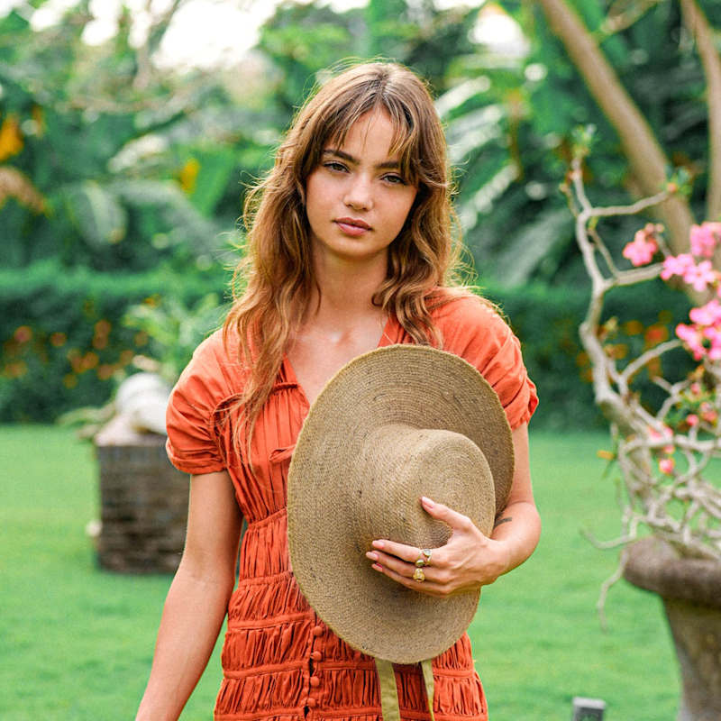Loli Jute Straw Hat In Neutral Beige | Brunna.Co | Wolf & Badger