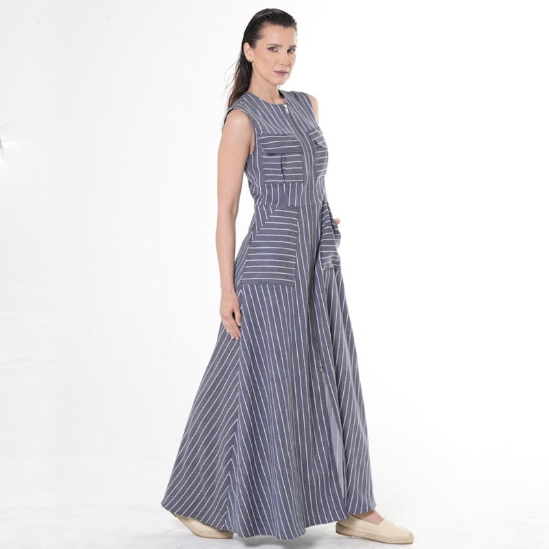 neuw denim dress Frenchie 90s Maxi Trending Pink for Mother BERMUDA Pattern distribution format:Paper Sewing Pattern + Paper Gift Pattern