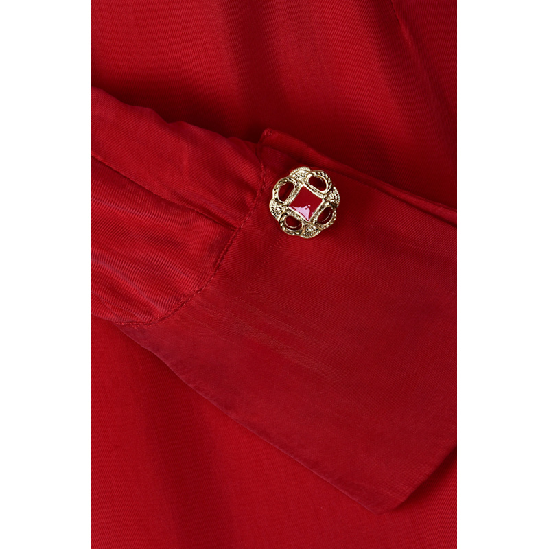 Thumbnail of Long Sleeve Red Midi Dress image