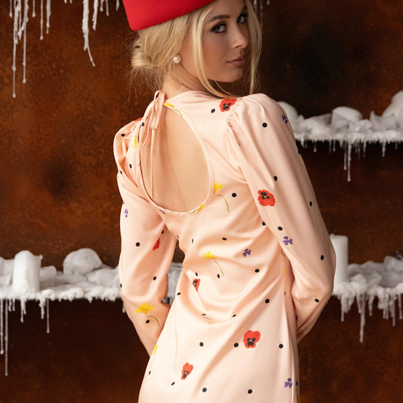 princess polly baby blue dress 11 Ways to Wear Dresses in Winter and Still Stay Warm main image 1
