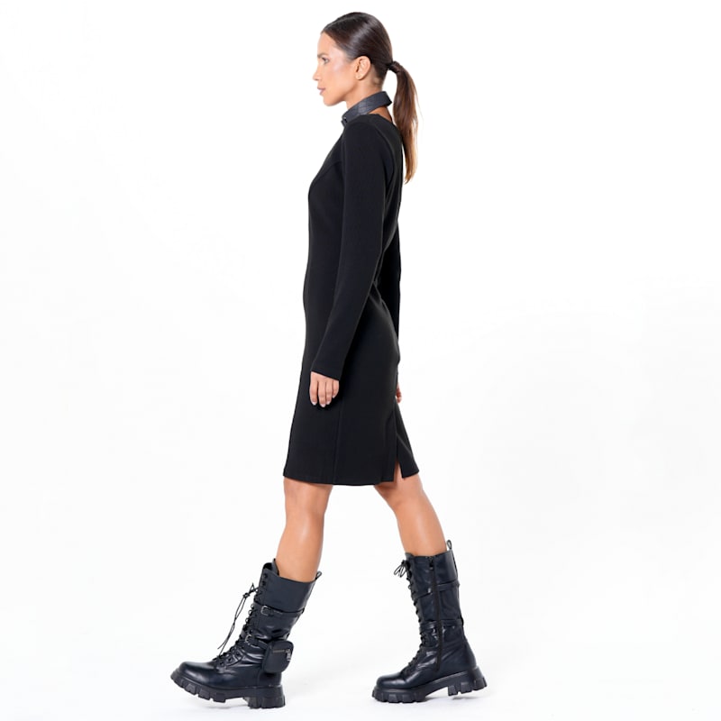 Thumbnail of Long Sleeve Sheath Dress In Black image