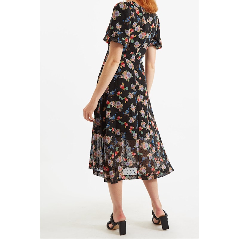 Thumbnail of Louche Nadine Carpathian Florals Print Midi Dress image