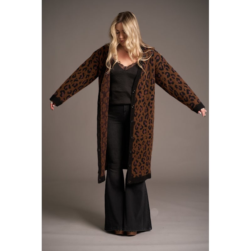 Thumbnail of Love Bites Leopard Knit Cardigan image