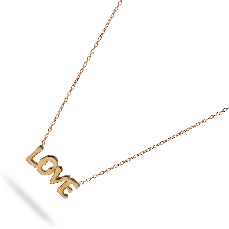 Thumbnail of Love Letter Gold Necklace - Gold image