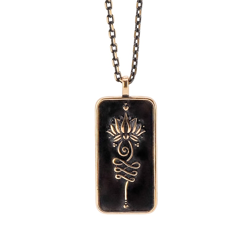 Thumbnail of Love Yourself Unalome Necklace -Gold - image