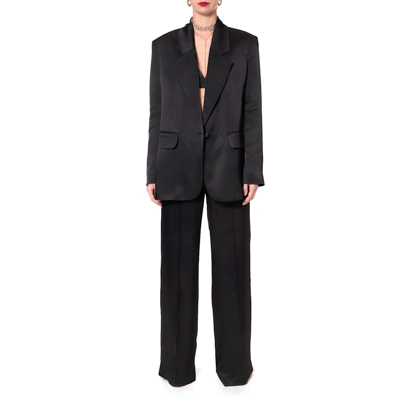 Thumbnail of Bellamy Satin Glossy Black Blazer image