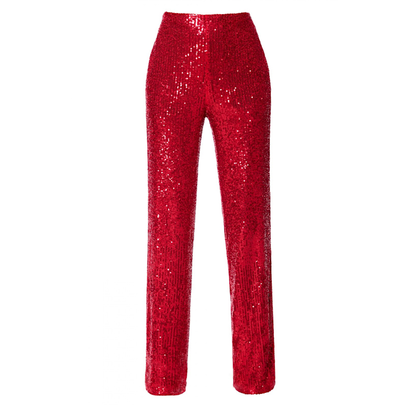 Thumbnail of Luca Brilliant Ruby High Waist Sequin Pants image