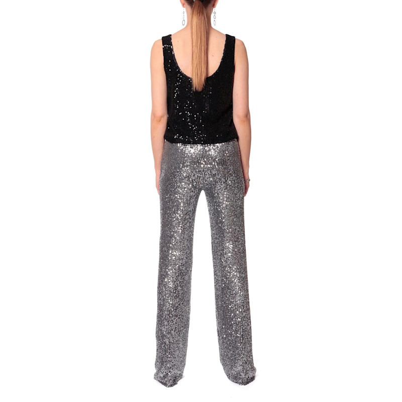 Thumbnail of Luca Silver Diamond Sequin Pants image