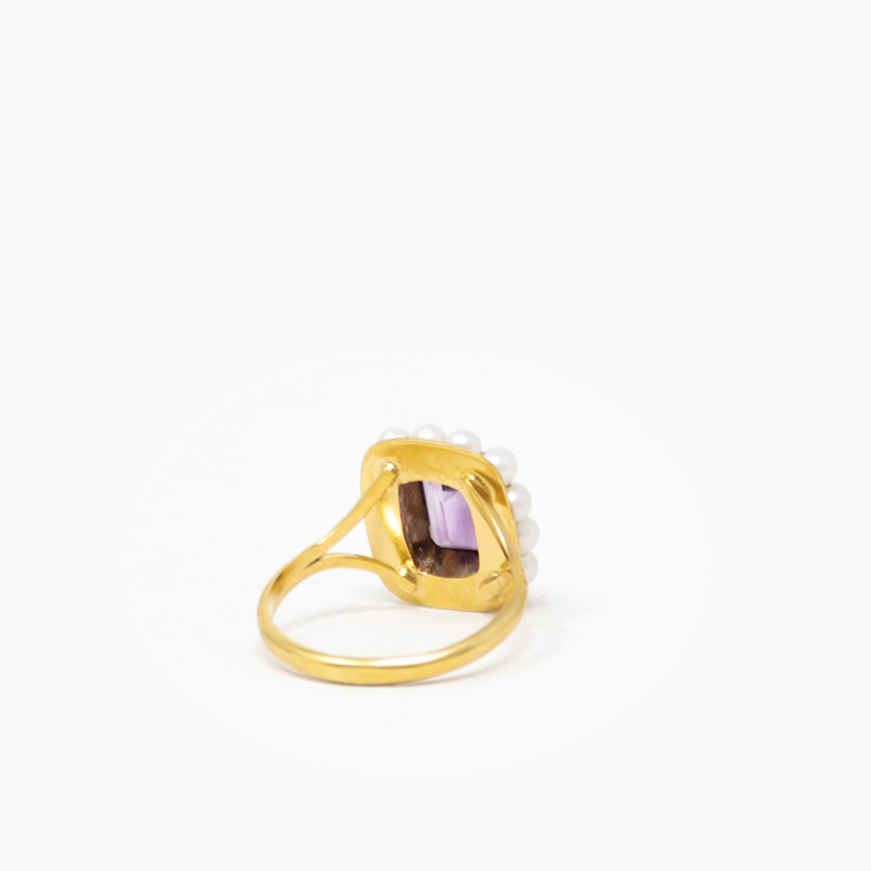 Thumbnail of Luccichio Amethyst Ring With Pearls image