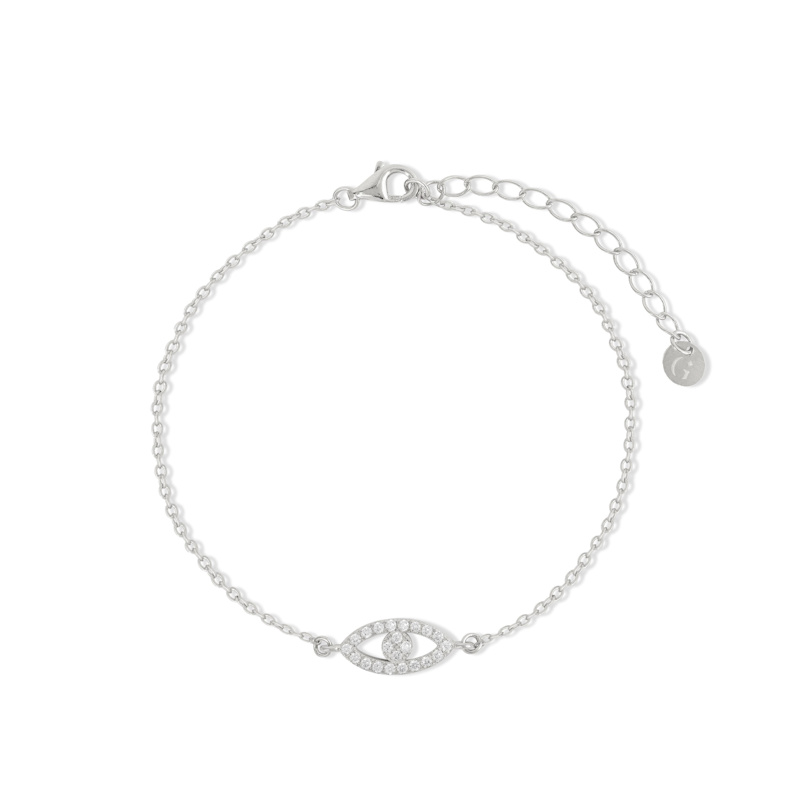 Lucky Evil Eye Bracelet In Silver Gold Trip Wolf Badger