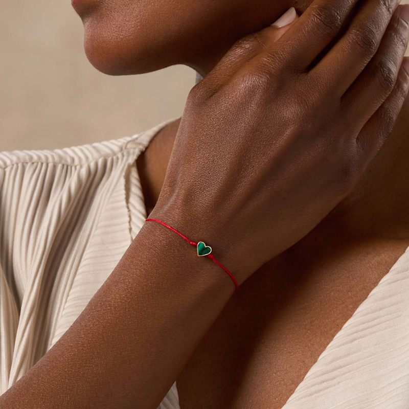 Thumbnail of Lucky In Love - Malachite Red String Bracelet image