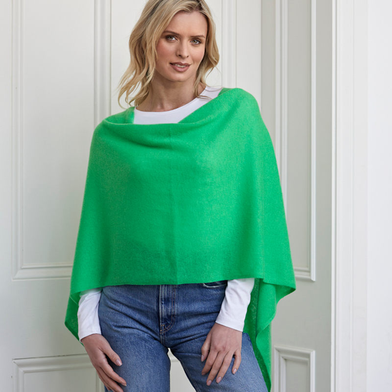 Thumbnail of Lucy Apple Green Multi Way Cashmere Wrap image