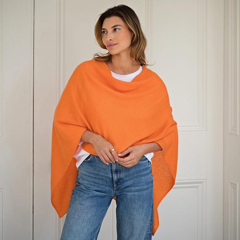 Thumbnail of Lucy Soft Orange Multi Way Cashmere Wrap image