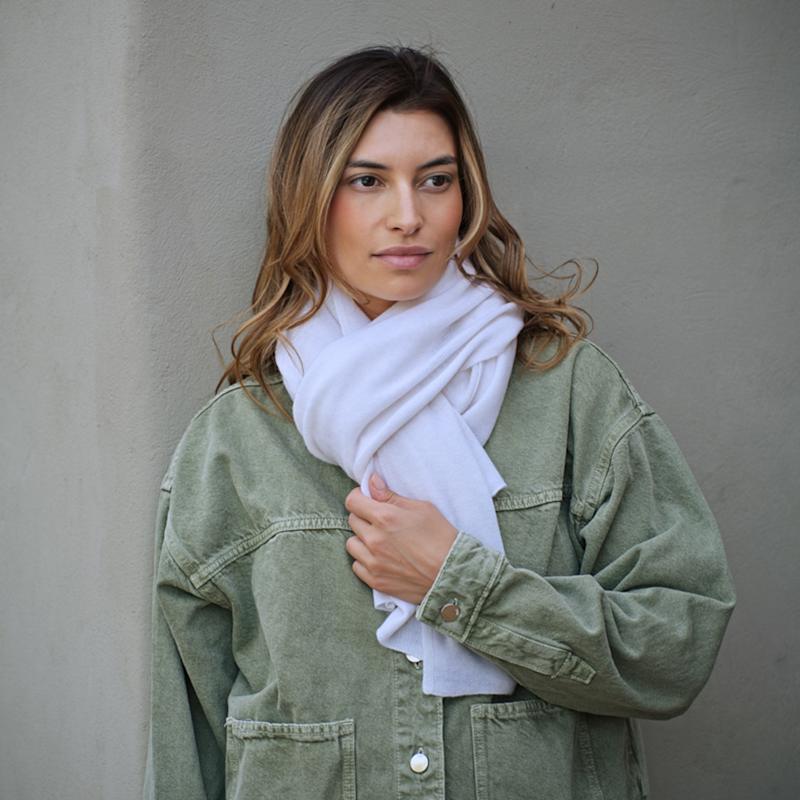 Thumbnail of Lucy Soft Ivory Multi Way Cashmere Wrap image