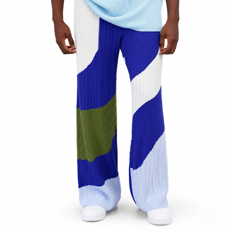 Thumbnail of Luka Pants - Ocean Print Oversized Blue Pant image