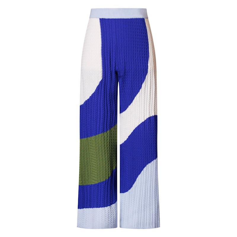 Thumbnail of Luka Pants - Ocean Print Oversized Blue Pant image