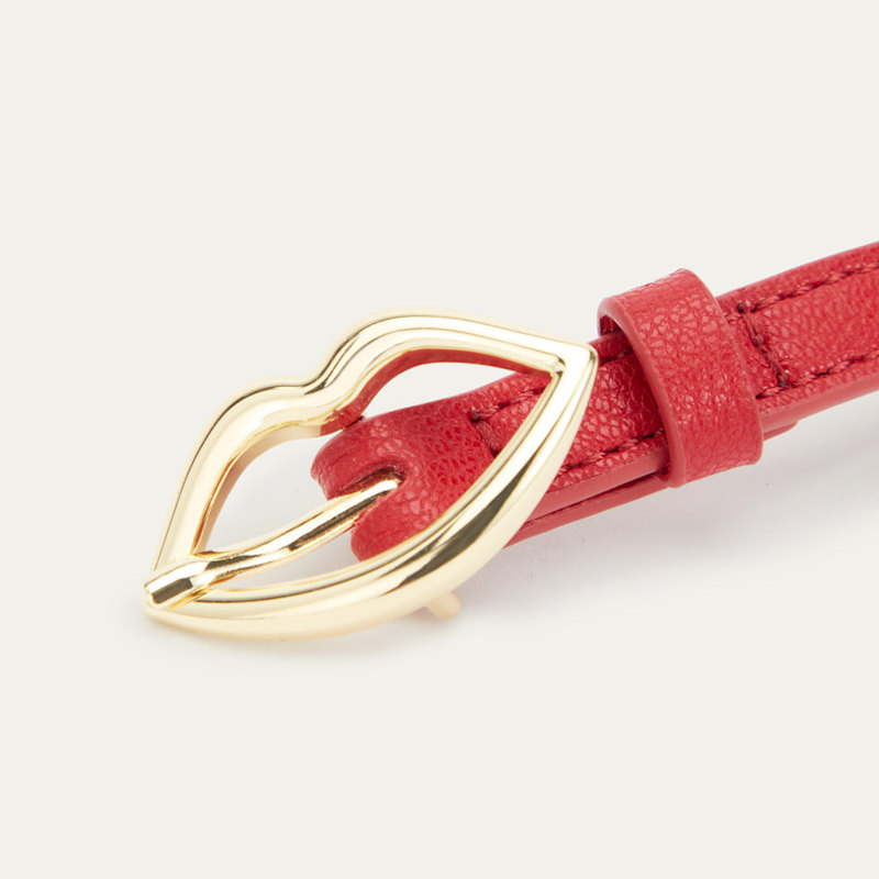 Thumbnail of Lulu Red Lip Buckle Belt image